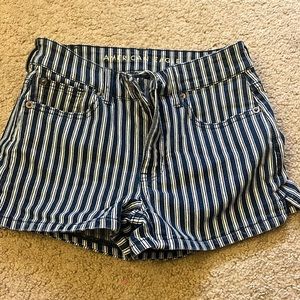 American eagle blue and white stripped shorts. Size 2